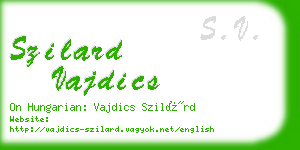 szilard vajdics business card